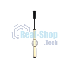 Подвесной светодиодный светильник Ambrella light LH11023 BK/SM черный/дымчатый 17W 3000K D120*520