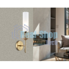 Настенный светильник Ambrella light LH53254 BS/FR латунь/белый матовый E14 max 40W 110*100*400