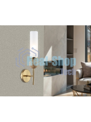 Настенный светильник Ambrella light LH53254 BS/FR латунь/белый матовый E14 max 40W 110*100*400