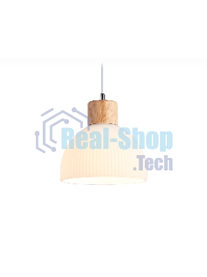 Светильник Ambrella light TR83133 LW/FR светлое дерево/белый матовый E27 max 40W D180*1040