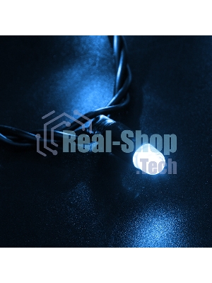 Гирлянда Neon-night Нить 10м, эффект мерцания (каждый 5-ый), черный ПВХ, 230В, Синий