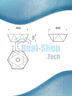 Раковина накладная на столешницу BAU Crystal 40х40, белая