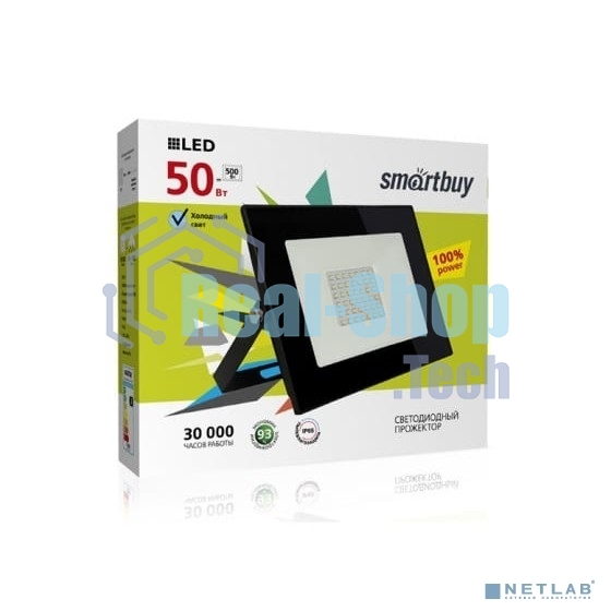 Светодиодный (LED) прожектор FL SMD Smartbuy-50W/6500K/IP65 (SBL-FLSMD-50-65K)