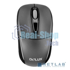 Мышь DELUX DLM-123GB (2.4G тёмно серая),лазерная, беспроводная