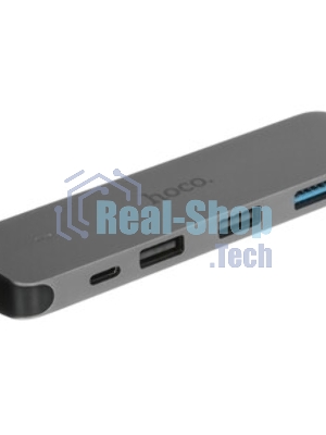 USB-концентратор Hoco HB27, USB Type-C, HDMI/PD/USB 3.0/USB 2.0, USB Type-C