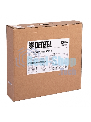 Конвектор Denzel XCE-1000 белый, 1000 Вт, 15 м2, термостат