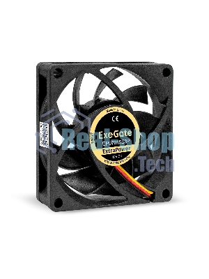Вентилятор для корпуса ExeGate ExtraPower EP07015S3P черный, 70 мм, 3000 об/мин, 27 дБ, 3 pin