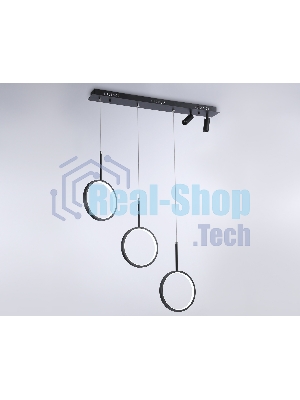Светильник Ambrella light FL5278/3+2 BK черный 59W 3000K/4200K/6400K+4200K 800*20*1200 (ПДУ ИК)
