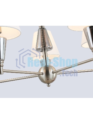 Люстра Ambrella light LH75253/5 SN/FR сатин никель/белый матовый E14*5 max 40W D700*510