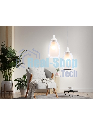 Светильник Ambrella light TR3534 WH/CL/FR белый/прозрачный/белый матовый E27 max 40W D120*800