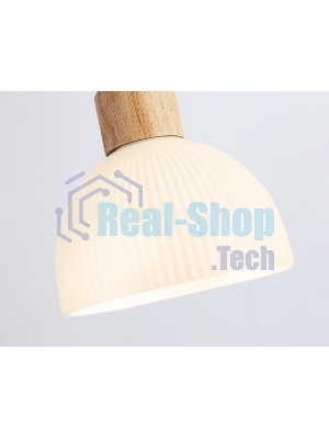 Светильник Ambrella light TR83133 LW/FR светлое дерево/белый матовый E27 max 40W D180*1040