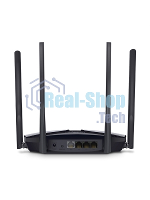 Роутер Mercusys MR70X AX1800 Dual-Band WiFi 6 Router, 574 Mbps at 2.4 GHz + 1201 Mbps at 5 GHz,4× Fixed External Antennas, 3× Gigabit LAN Ports, 1× Gigabit WAN Port, 1024-QAM, OFDMA, Router/Access Point Mode, MU-MIMO, WPA3, TWT, BSS Color