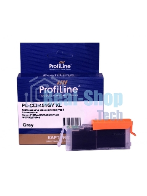 Картридж струйный совместимый ProfiLine PL-CLI-451GY XL для Canon PIXMA iP7240/MG5440/MG5540/MG6340/MG6440/MG7140/MX924 Grey водн PL