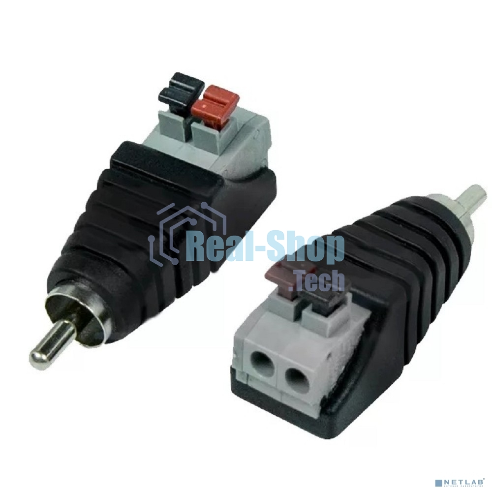 Разъем штекер Rexant (14-0413-2) RCA с быстрозажимной колодкой (блистер)