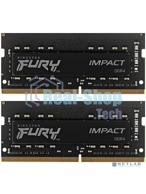 Оперативная память Kingston Fury Impact, DDR4, 32Gb (2x16Gb), 3200MHz, CL20, SO-DIMM