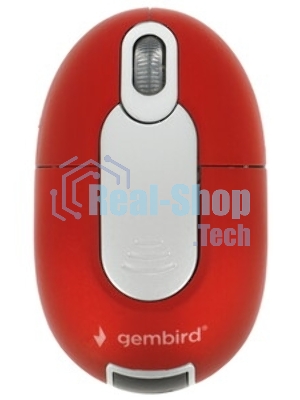 Мышь беспроводная Gembird MUSW-605 красный, 1200 dpi, радиоканал, USB, кнопки - 3