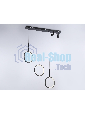 Светильник Ambrella light FL5278/3+2 BK черный 59W 3000K/4200K/6400K+4200K 800*20*1200 (ПДУ ИК)