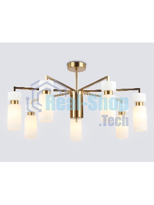 Люстра Ambrella light LH56126/7 BS/FR латунь/белый матовый E14*7 max 40W D705*350