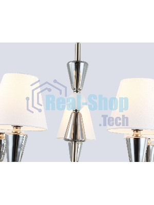 Люстра Ambrella light LH75253/5 SN/FR сатин никель/белый матовый E14*5 max 40W D700*510