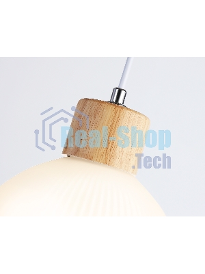 Светильник Ambrella light TR83133 LW/FR светлое дерево/белый матовый E27 max 40W D180*1040