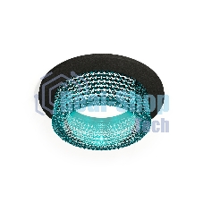 Комплект встраиваемого светильника Ambrella light XC6513043 SBK/BL черный песок/голубой MR16 GU5.3 (C6513, N6153)