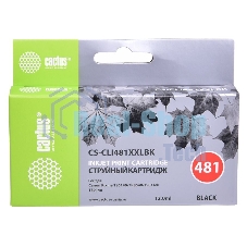 Картридж струйный Cactus CS-CLI481XXLBK черный (12 мл) для Canon Pixma TR7540/TR8540/TS6140/TS8140
