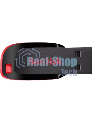 Флешка USB Sandisk CZ50 Cruzer Blade (SDCZ50-064G-B35), 64Gb, USB 2.0, R/W 15/4, черный/красный
