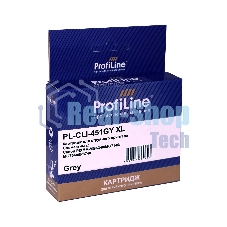 Картридж струйный совместимый ProfiLine PL-CLI-451GY XL для Canon PIXMA iP7240/MG5440/MG5540/MG6340/MG6440/MG7140/MX924 Grey водн PL
