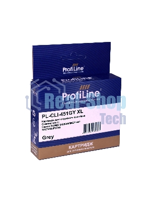 Картридж струйный совместимый ProfiLine PL-CLI-451GY XL для Canon PIXMA iP7240/MG5440/MG5540/MG6340/MG6440/MG7140/MX924 Grey водн PL