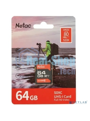 Флеш карта SDHC 64Gb Netac Class 10 UHS-I U1 P600 NT02P600STN-064G-R