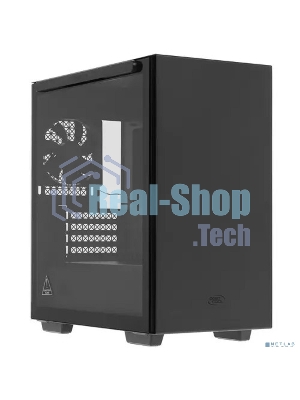 Компьютерный корпус Deepcool MACUBE 110 BK без БП, боковое окно (закаленное стекло), черный, mATX