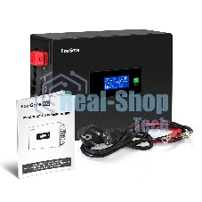 Комплект Источник бесперебойного питания EX295994RUS + батарея 26Aч EX285663RUS 2шт (инвертор, синус, для котла, PF=1, настенный) ExeGate IdealSine SR-1500.LCD.2SH  1500VA/1500W, чистая синусоида, цветной LCD-дисплей, 2*Schuko, крепление настенное, черный + батарея ExeGate HRL 12-26 (12В, 26А·ч) 2шт