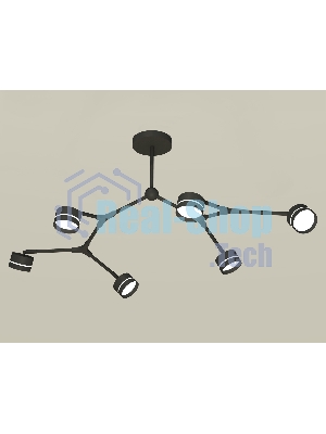 Светильник Ambrella light XB9056203/6 SBK/FR черный песок/белый матовый GX53 (C9056, N8462)
