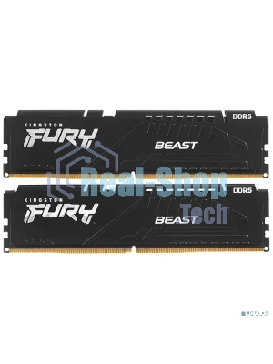 Оперативная память Kingston Fury Beast, DDR5, 32GB (2x16GB), 5600MHz, CL36, DIMM, с радиаторами, черный