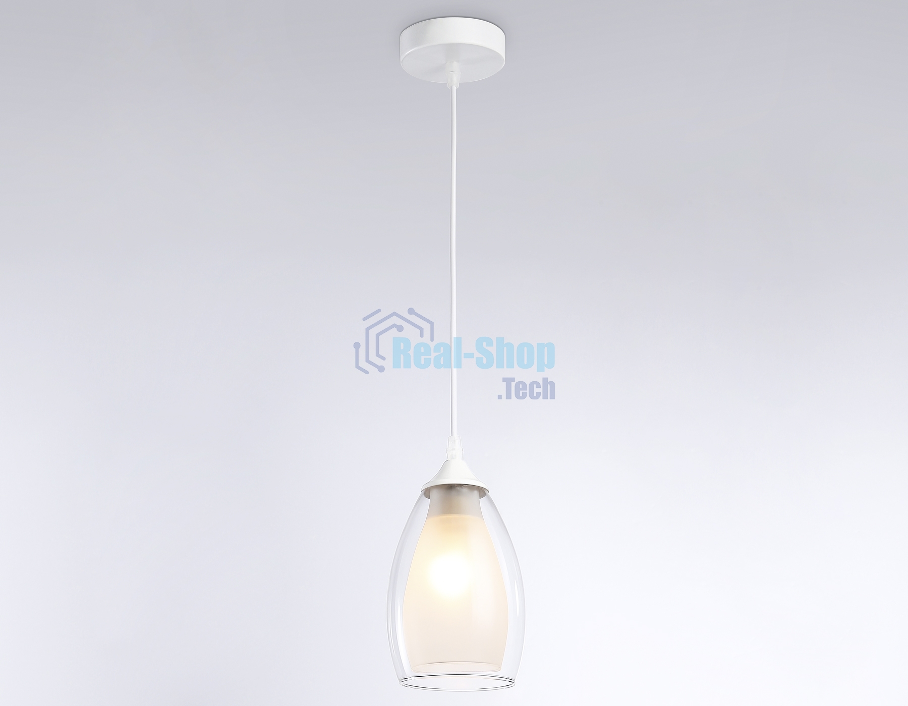 Светильник Ambrella light TR3534 WH/CL/FR белый/прозрачный/белый матовый E27 max 40W D120*800
