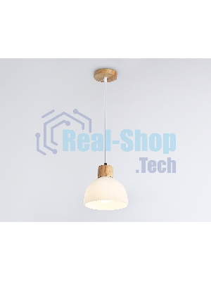 Светильник Ambrella light TR83133 LW/FR светлое дерево/белый матовый E27 max 40W D180*1040