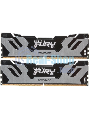 Оперативная память Kingston Fury Renegade, DDR5, 32Gb (2x16Gb), 7200MHz, CL38, DIMM, с радиатором, серебристый/черный