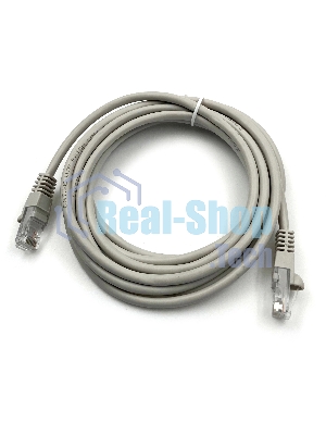 Патч-корд KingPrice KP-PC-c5e-3m-g UTP 4 пары cat.5E CCA molded 3м серый RJ-45 (m)-RJ-45 (m)