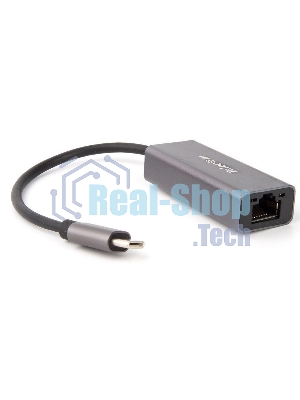 Кабель-переходник USB 3.1 Type-C -->RJ-45 1000Mbps Ethernet, Aluminum Shell, 0.15м Telecom TU320M