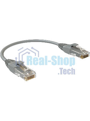 Патч-корд Sysmatrix PC 4545.5EU26.015LSZHGY U/UTP RJ-45 вил.-вилка RJ-45 cat.5e 0.15м серый LSZH