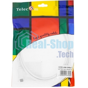 Кабель-соединительный Type-Cm --> Type-Cm, 1.2м белый Telecom TUS719W-1.2M