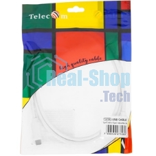 Кабель-соединительный Type-Cm --> Type-Cm, 1.2м белый Telecom TUS719W-1.2M