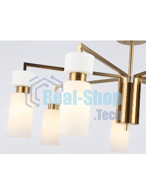 Люстра Ambrella light LH56126/7 BS/FR латунь/белый матовый E14*7 max 40W D705*350