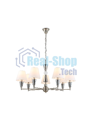 Люстра Ambrella light LH75256/7 SN/FR сатин никель/белый матовый E14*7 max 40W D860*520