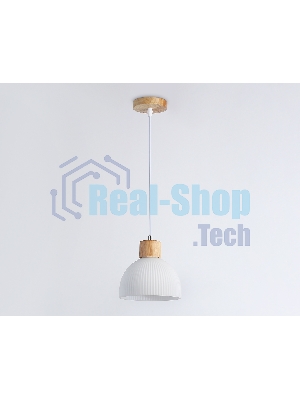 Светильник Ambrella light TR83133 LW/FR светлое дерево/белый матовый E27 max 40W D180*1040