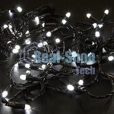 Гирлянда Neon-night Нить 10м, с эффектом мерцания, черный ПВХ, 24В, белый