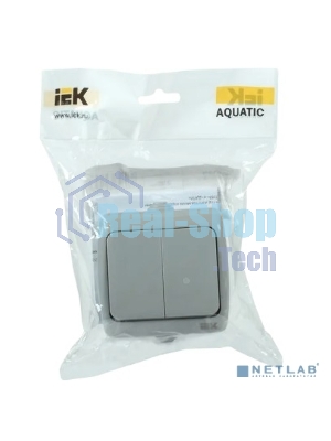 Выключатель 2-кл. 1п ОП Aquatic 10А IP54 ВС-20-2-0-А сер. IEK EVA20-K03-10-54