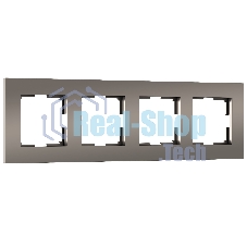 Рамка на 4 поста Slab (бронза софт) W0042963