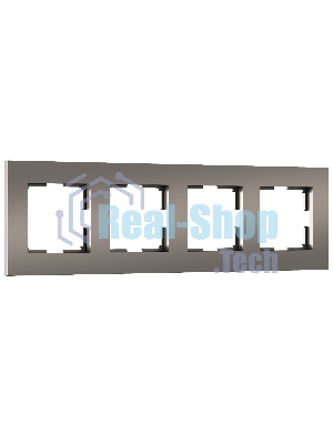 Рамка на 4 поста Slab (бронза софт) W0042963