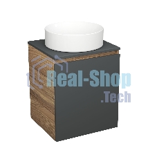 Тумба Bau Dream Blackwood 50 графит, раковина BAU Dream круглая D41